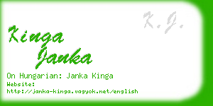 kinga janka business card